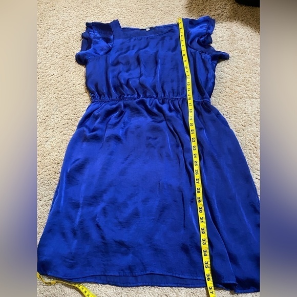 NY Collection Royal Blue Dress Size L - Picture 3 of 6